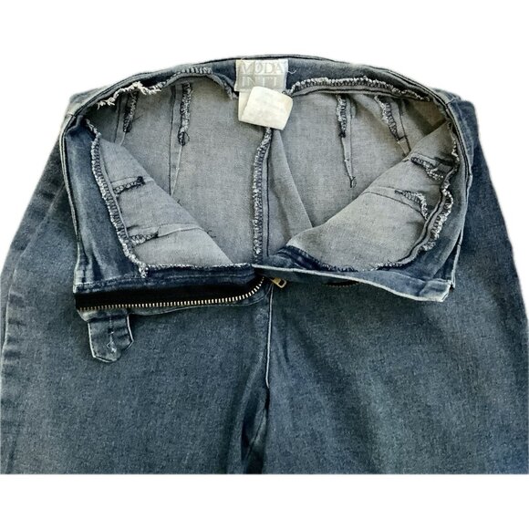 Vtg Victoria Secret Moda Intl Jeans Women Sz 2 Stretch Blue Denim Pleated Waist - Picture 3 of 11